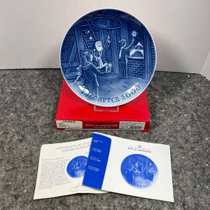 B&G 2000 Christmas Plate with Brochure and Original Box