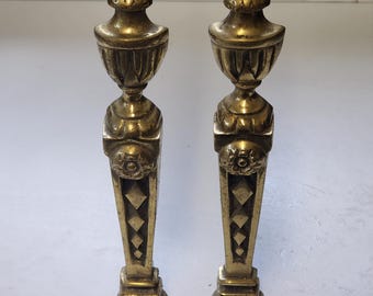 Vintage Massiv Messing Fire Front Rare Decadence Befestigungs Beine