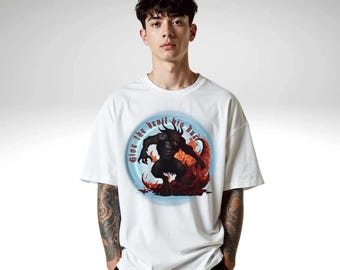 Give the Devil His Due T‑Shirt – Gothic Occult Demon Graphic Tee, Dark Streetwear Unisex