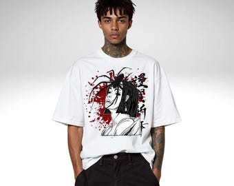 Japanese Horror Manga Tee – Creepy Gothic Graphic T-Shirt, Junji Ito Aesthetic Unisex