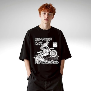 T-shirt du club de motocross - T-shirt graphique de motocross, chemise unisexe de motard de sport extrême