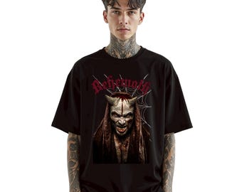 Demon Horror T-Shirt | Gothic Devil Art Tee | Dark Occult Shirt | Unisex Horror Graphic | Spooky Gift