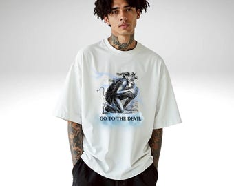 Go to the Devil T-Shirt – Gothic Devil Graphic Tee, Dark Alt Unisex Streetwear