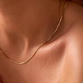 14K Gold Box Chain Necklace, Thin Gold Chain Necklace | Dainty Chain Necklace, Silver Chain Necklace | Gold Filled Chain, Silver Box Chain