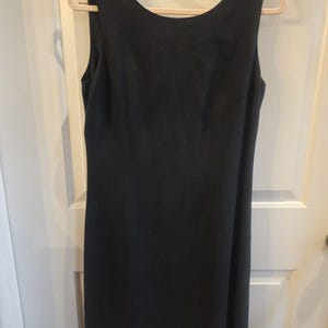 TOMMY BAHAMA 100% Silk Black Sleeveless Sheath Dress Vintage LBD Size 8