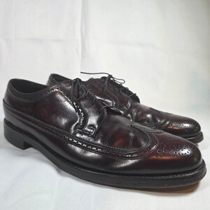 Vtg Florsheim Varsity 30822 USA 13D Cordovan Longwing Brogue Dress Oxford Shoe