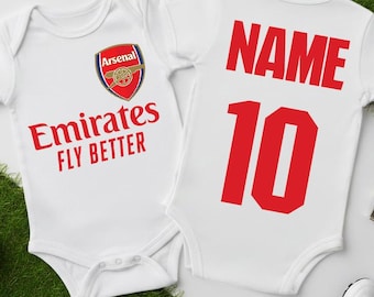 Custom Arsenal Baby Bodysuit, Football Fan Onesie, Baby Shower Gift