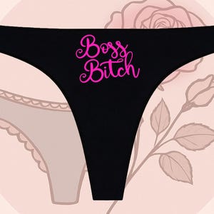 Boss Bitch Thongs | Anniversary Gift | Funny Thongs | Wedding Gift Bride Gift | Bachelorette Gift | Sexy Underwear | Wedding Gift Sexy Gift