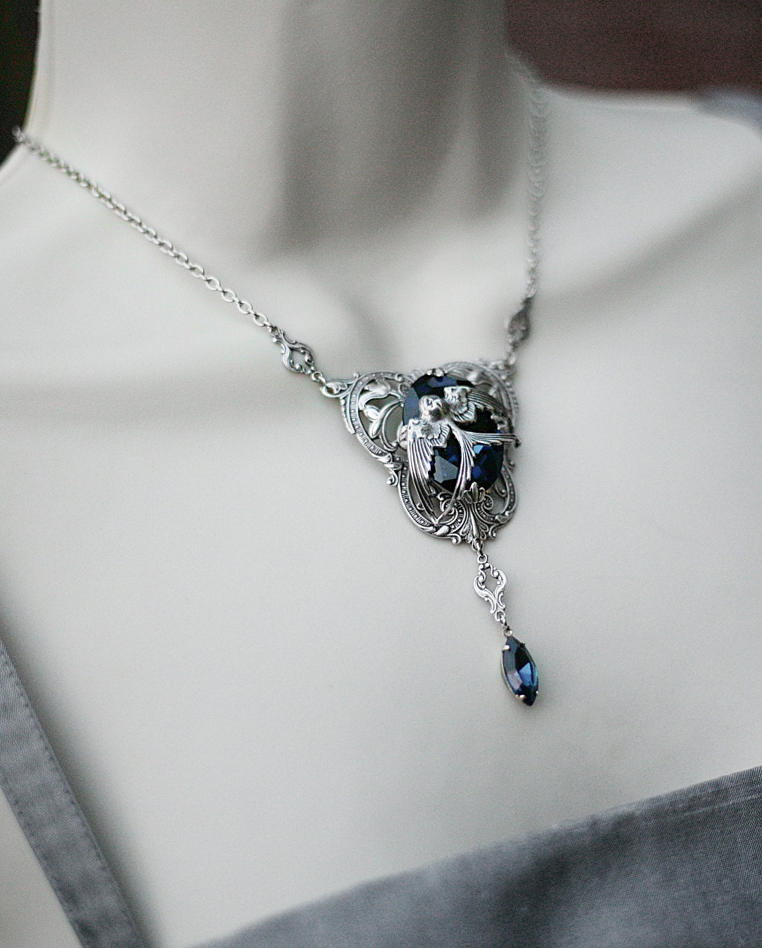 Stunning Ravenclaw Diadem Necklace Great Size Harry Potter Silver Necklace 