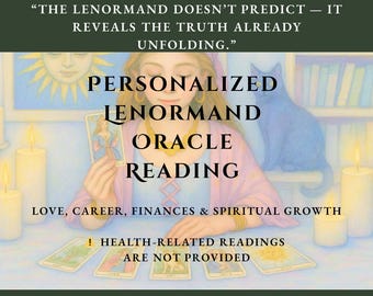 Personalized Lenormand Oracle Reading | Love, Career, Finances & Spiritual Guidance | Intuitive PDF (4-Day Delivery)