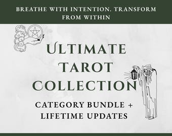 Ultimate Tarot Collection Bundle • Printable Guides, Workbooks & Journals • Tarot Learning Kit + Lifetime Updates