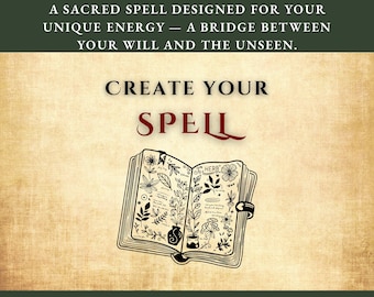 Create Your Spell | Personalized Magic Spell and Energy Work PDF | Custom Esoteric Practice for Intention, Protection & Manifestation