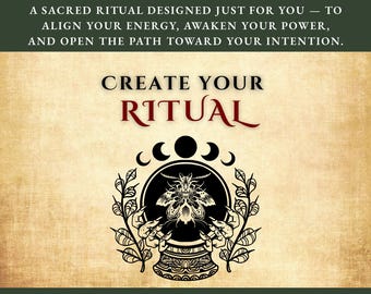 Create Your Ritual | Personalized Spiritual Ceremony | Custom Esoteric Practice for Energy Alignment & Intention Setting