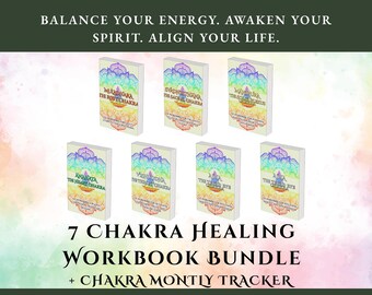 7 Chakra Healing Workbook Bundle + Chakra Tracker | Complete Chakra Balancing Journal Set, Spiritual Growth & Energy Alignment Printable PDF