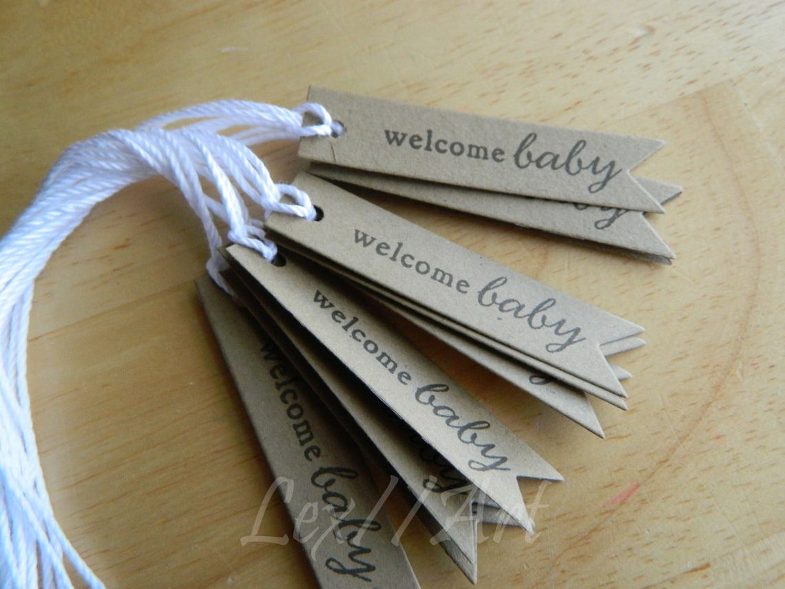 Welcome Baby New Baby Favor Gift Tags | Etsy