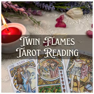 Lectura de Tarot de Llamas Gemelas / Tirada de Conexión Profunda del Alma / Lectura Psíquica Intuitiva de 8 Cartas / Percepción Espiritual Personalizada (PDF)