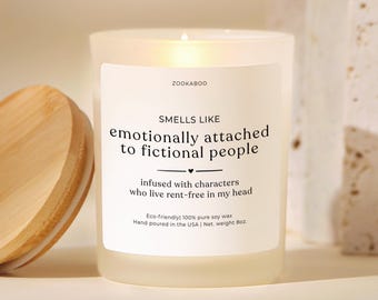 Custom Book Lover Candle Gift for Reader Bookish Gift for Bookworm Several Design Options