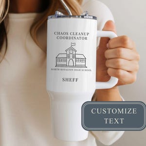 Funny School Custodian Tumbler Custom Custodian Gift Personalized Janitor Appreciation Gift