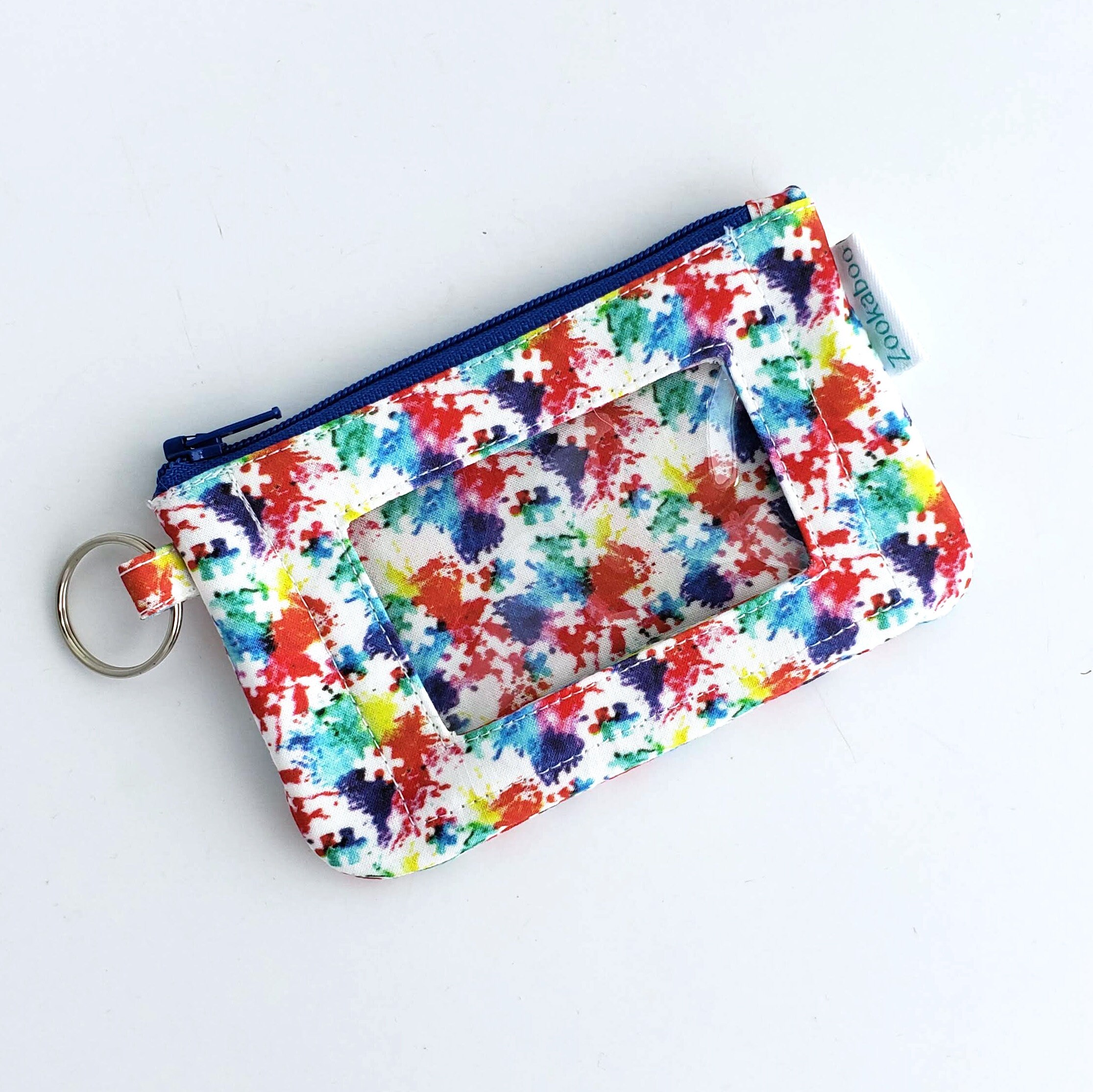 Slim Wallet Women ID Holder Keychain Wallet With Window Etsy