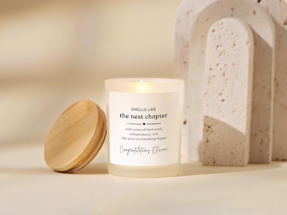 Graduation Candle High School or College Graduation Gift Inspirational Candle Gift for Graduate 8oz Frosted Candle