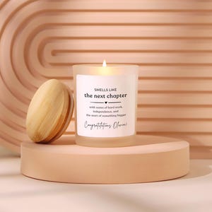 Graduation Candle High School or College Graduation Gift Inspirational Candle Gift for Graduate 8oz Frosted Candle image 5