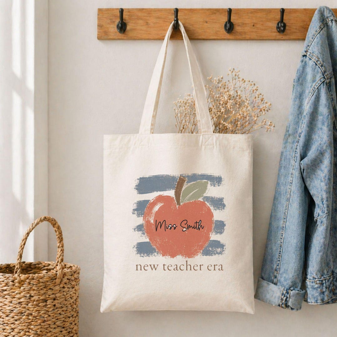 Personalized Teacher Tote Bag New Teacher Gift Idea Back to School - Etsy