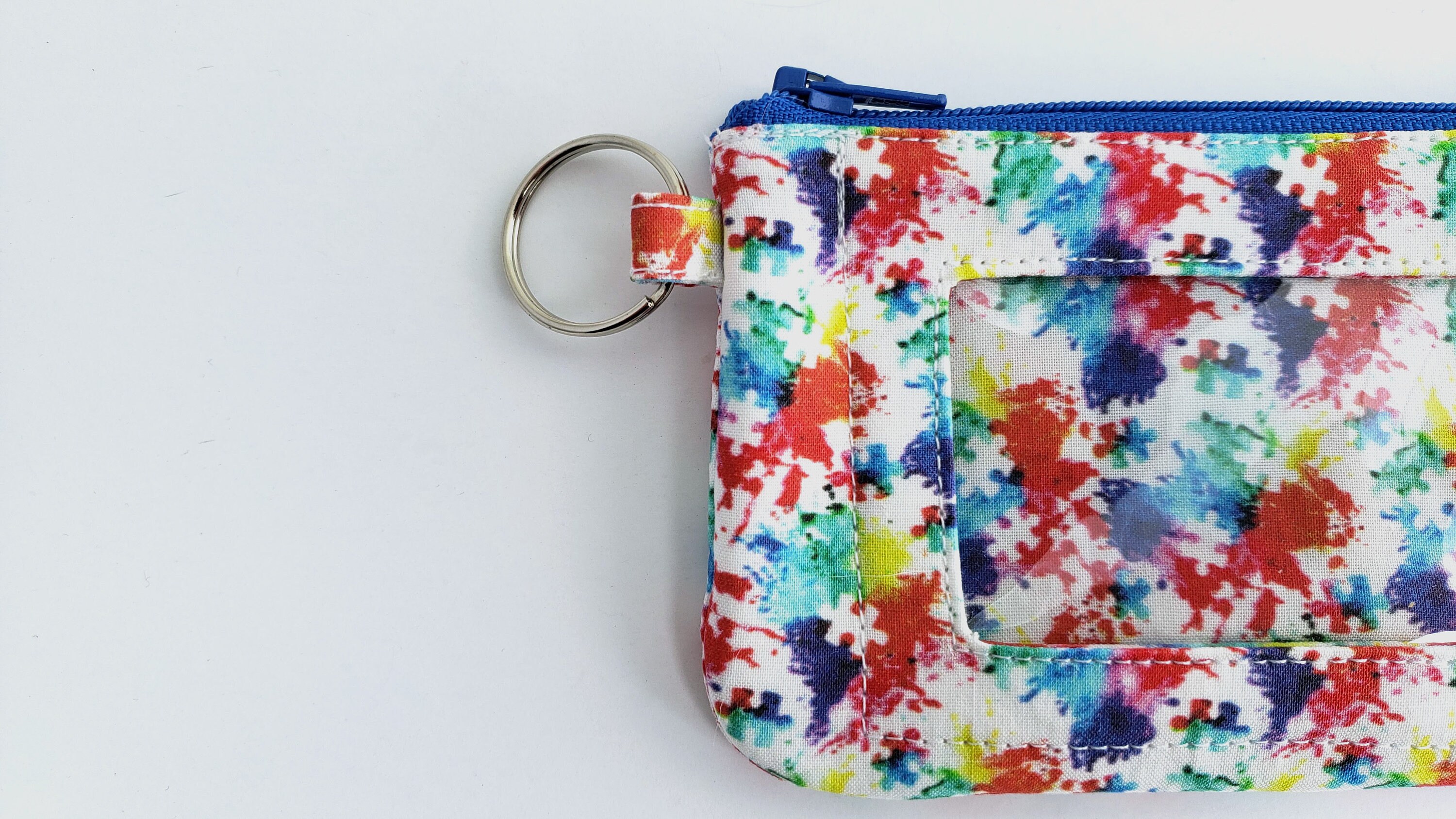 Slim Wallet Women ID Holder Keychain Wallet With Window Etsy