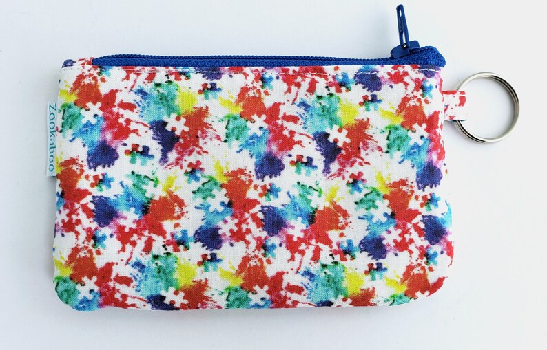 Slim Wallet Women ID Holder Keychain Wallet With Window Etsy