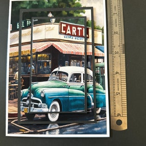 Multiple layered classic car Fathers Day card image 6