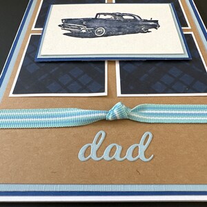 Blue Plaid and Classic Car Father’s Day Card - Etsy
