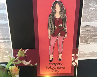 Wine and black modern Mother’s Day card