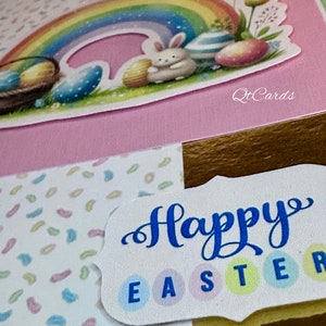 Rainbow, Jelly Beans and a Rabbit Easter card immagine 6