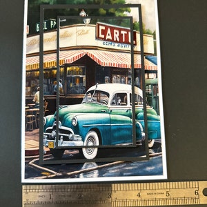 Multiple layered classic car Fathers Day card Bild 5