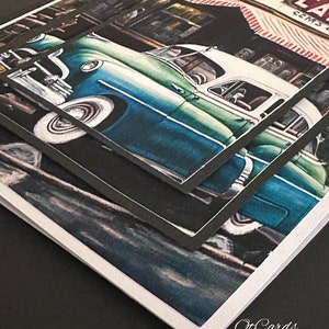 Multiple layered classic car Fathers Day card Bild 4