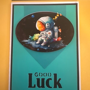 Astronaut teal good luck imagem 5