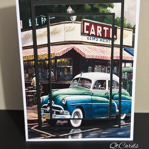 Multiple layered classic car Fathers Day card Bild 2