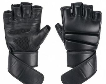 Custom Boxing Fingerless Gloves - Personalized MMA Training Hand Wraps, Lightweight Combat Gear, Gift for Fighters