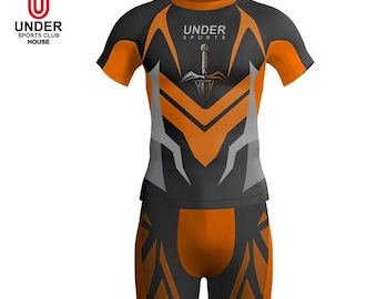 MMA Rash Guard Set: Men's Women's Compression Top for Martial Arts