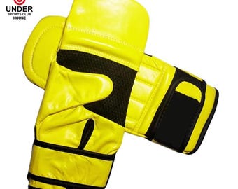 Guantoni da boxe in pelle sintetica, per allenamento e sparring, unisex