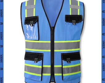 Reflecterend veiligheidsvest met hoge zichtbaarheid: duurzame werkkleding, uniseks ontwerp