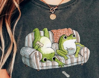Frog And Toad Comfort Colors Shirt, Classic Book Shirts, Cottagecore Aesthetic Shirt, Book Lover Gift, Man I Love Frog Tee, Graphic tee