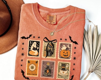 Comfort Colors® Halloween Shirt, Halloween Shirt, Retro Ghost Shirt, Cute Fall Shirt, Women's Halloween Tee, Pumpkin Season Tee, Cute Ghost