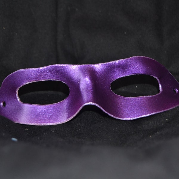 Purple leather superhero mask