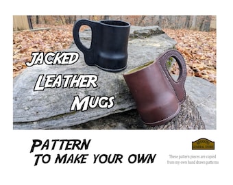 PDF Pattern only.  Leather mug/tankard pattern