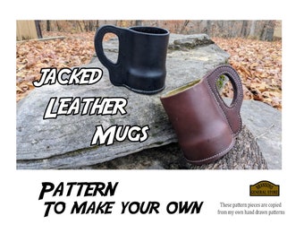 PDF Pattern only.  Leather mug/tankard pattern