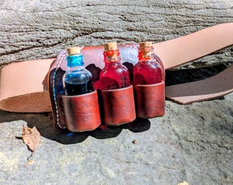Digital Pattern for Leather potion bottle carrier