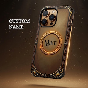 Fantasy Ring Phone Case, Personalized Magic Ring Case, LOTR Inspired Middle Earth Style Custom Name Phone Case, Medieval Fantasy iPhone 17