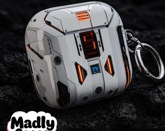 AirPods Case –  Lunar Droid wars case – Robot Inspired by Galactic Star– AirPods Pro, 1, 2, 3 & 4 Perfect Custom Gift.