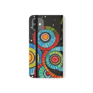 Watercolor Wallet Phone Case, Stylish & Protective Flip Phone Case. Design with Custom Name for iPhone and Samsung