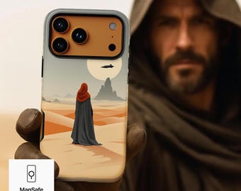 Desert Jedi iPhone 17 MagSafe Case – Custom Star Wars Gift for Him | iPhone 17–12 Pro Max, Galaxy S25, Pixel 9- gift for him
